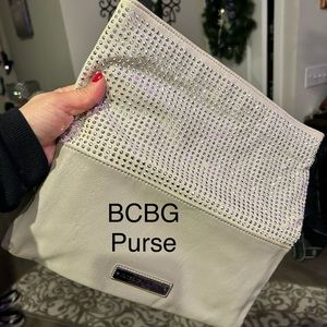 BCBG clutch holds a lot